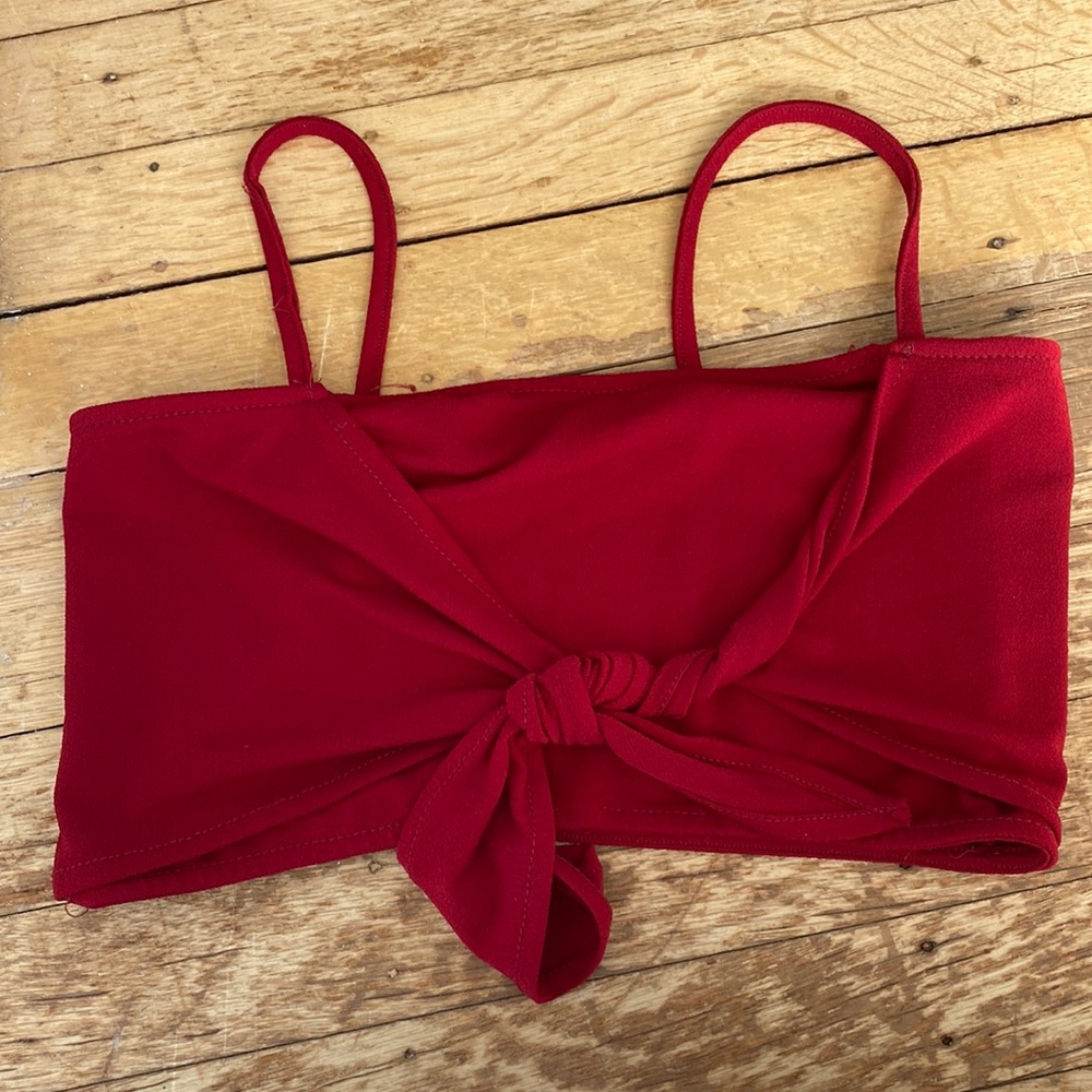 Red bralette top